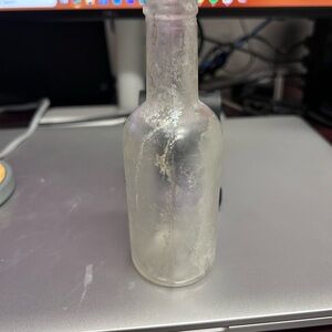 Vintage Clear Glass Bottle from dig